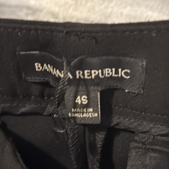 Banana Republic women’s Black Dress Pants Blake wide leg trouser pants size 4 P - Picture 2 of 9